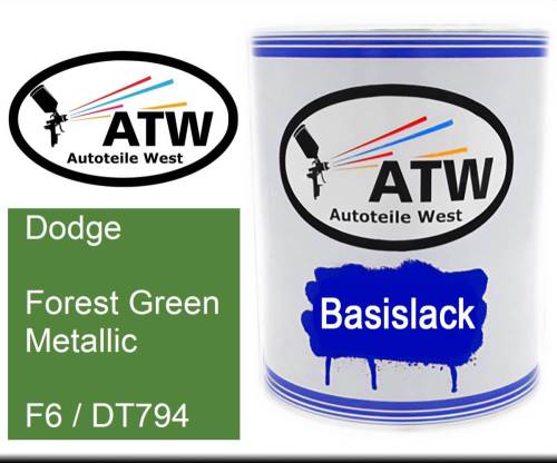 Dodge, Forest Green Metallic, F6 / DT794: 1L Lackdose, von ATW Autoteile West.